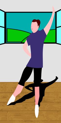Woman Giving Dancing Lesson Clipart
