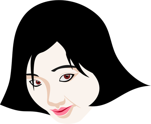Japanese Woman'S Face Clipart