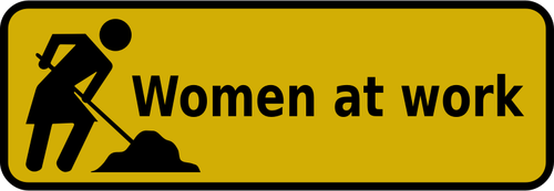Of Women At Work Sign Clipart