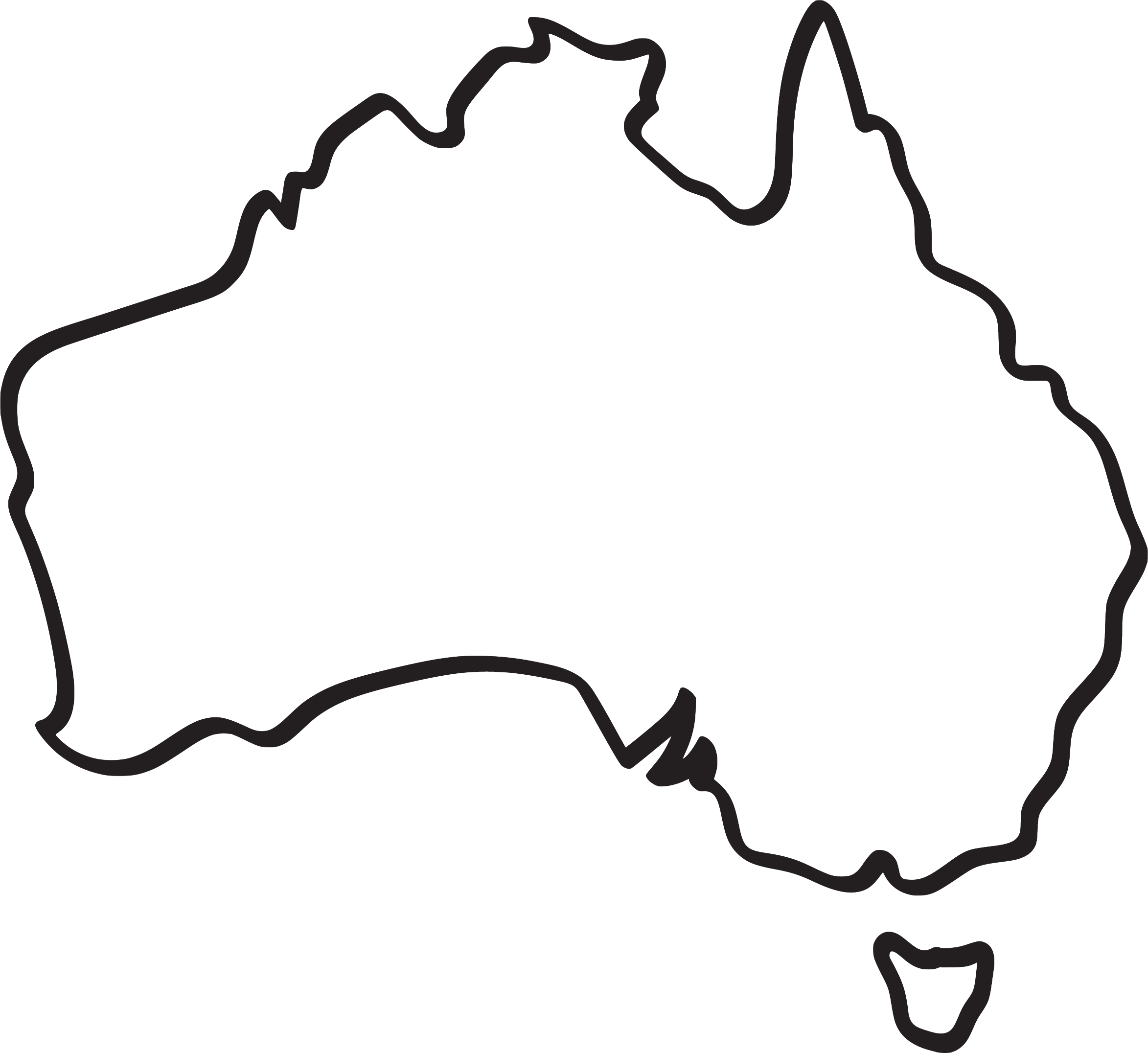 Vector Map Australia Drawing Free Download PNG HD Clipart