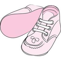 16752 baby girl shoe clipart thumb
