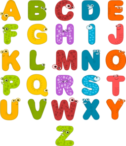 Abc Alphabet With Stars Inside Kid Clipart