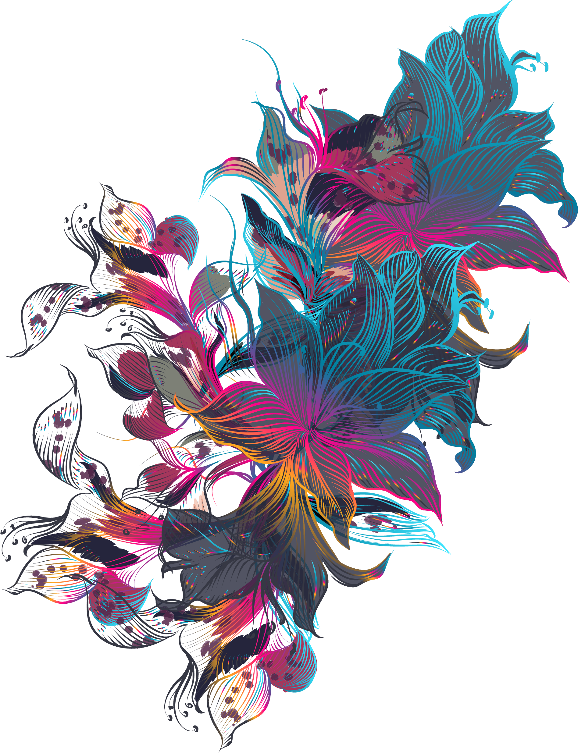 Watercolor Flower Background Clipart