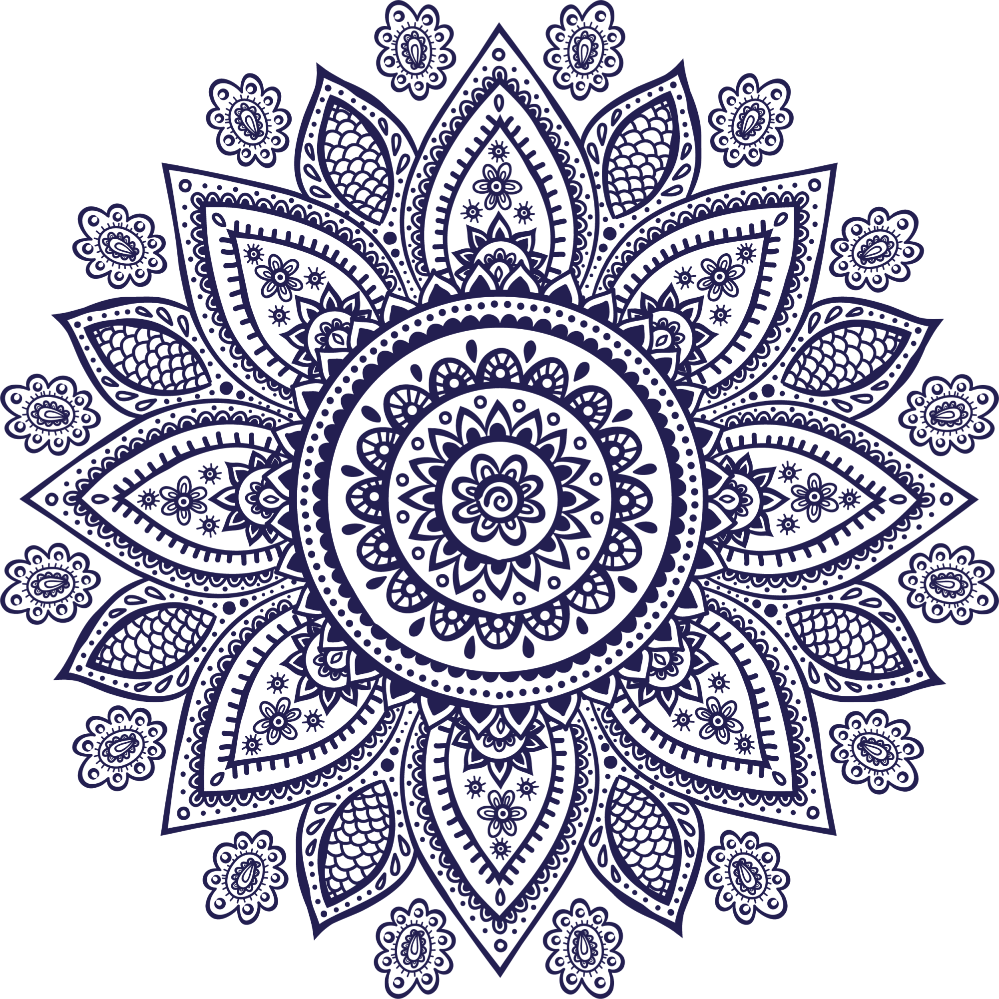 Black And White Flower Clipart