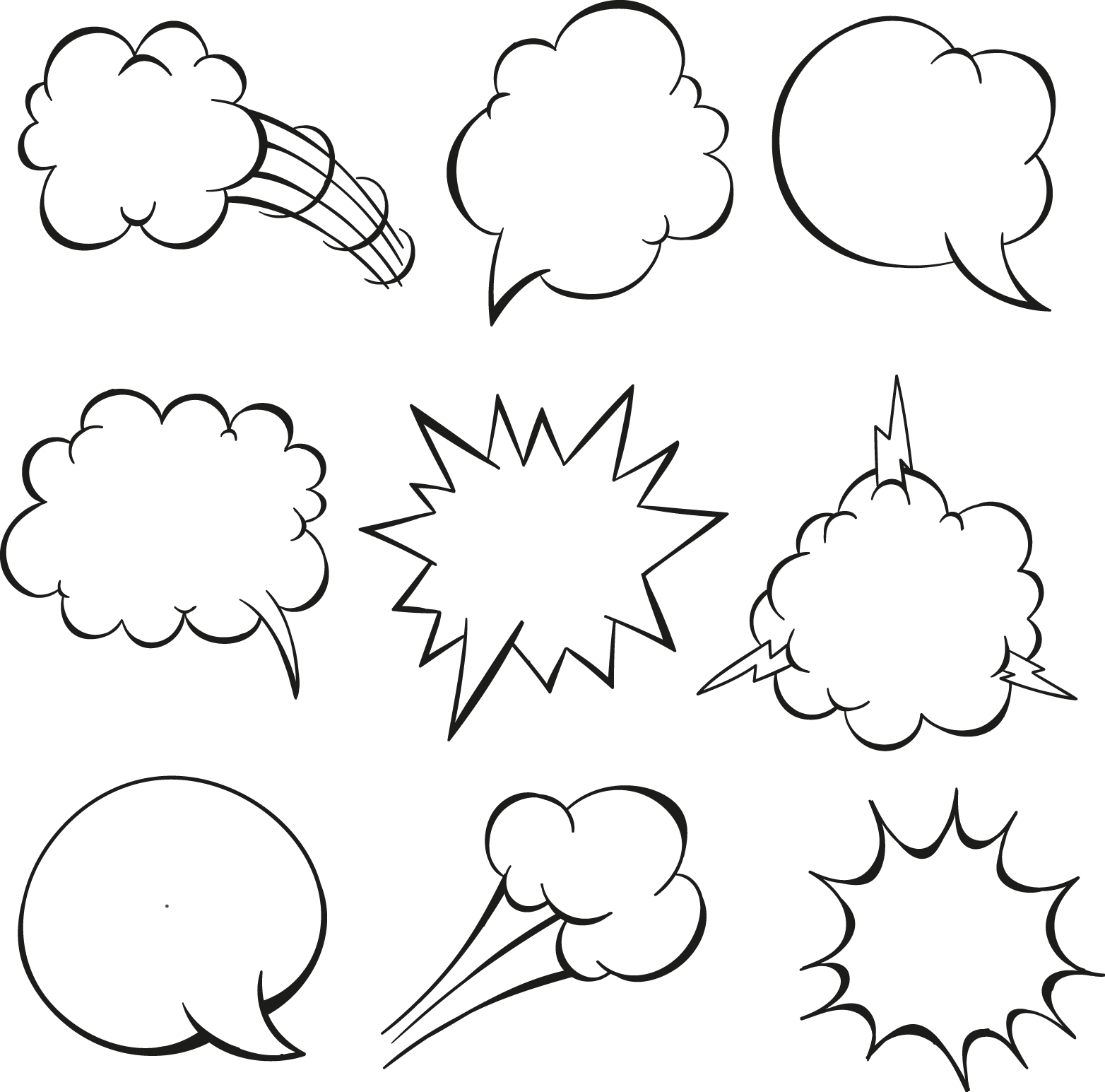 Balloon Black And White Clipart