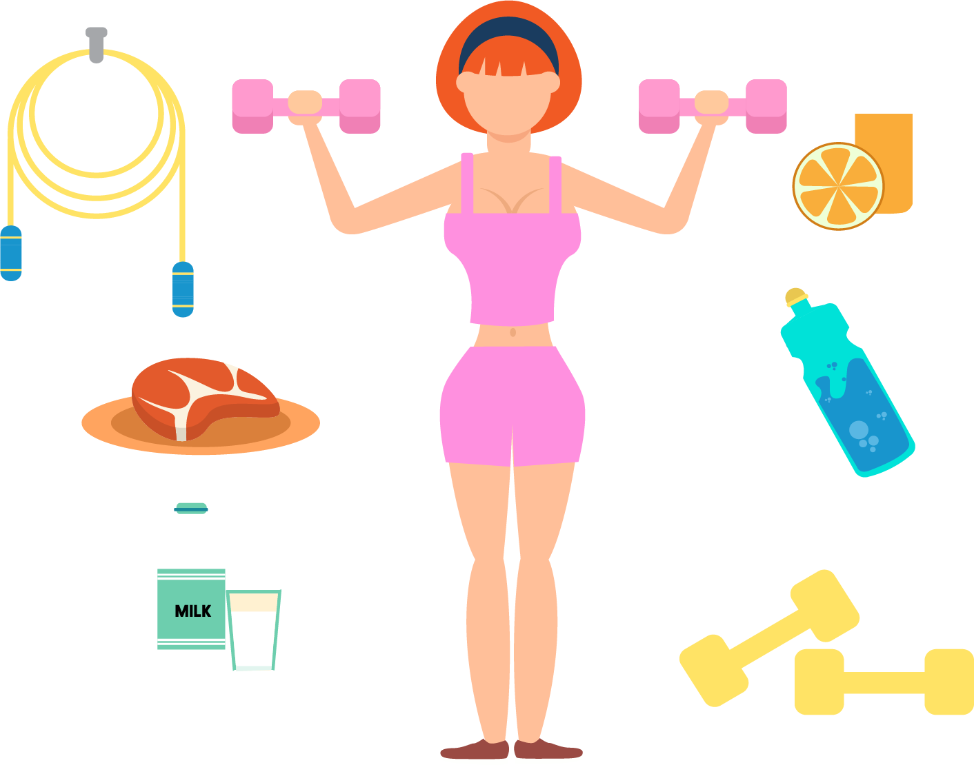 Fitness Cartoon Clipart