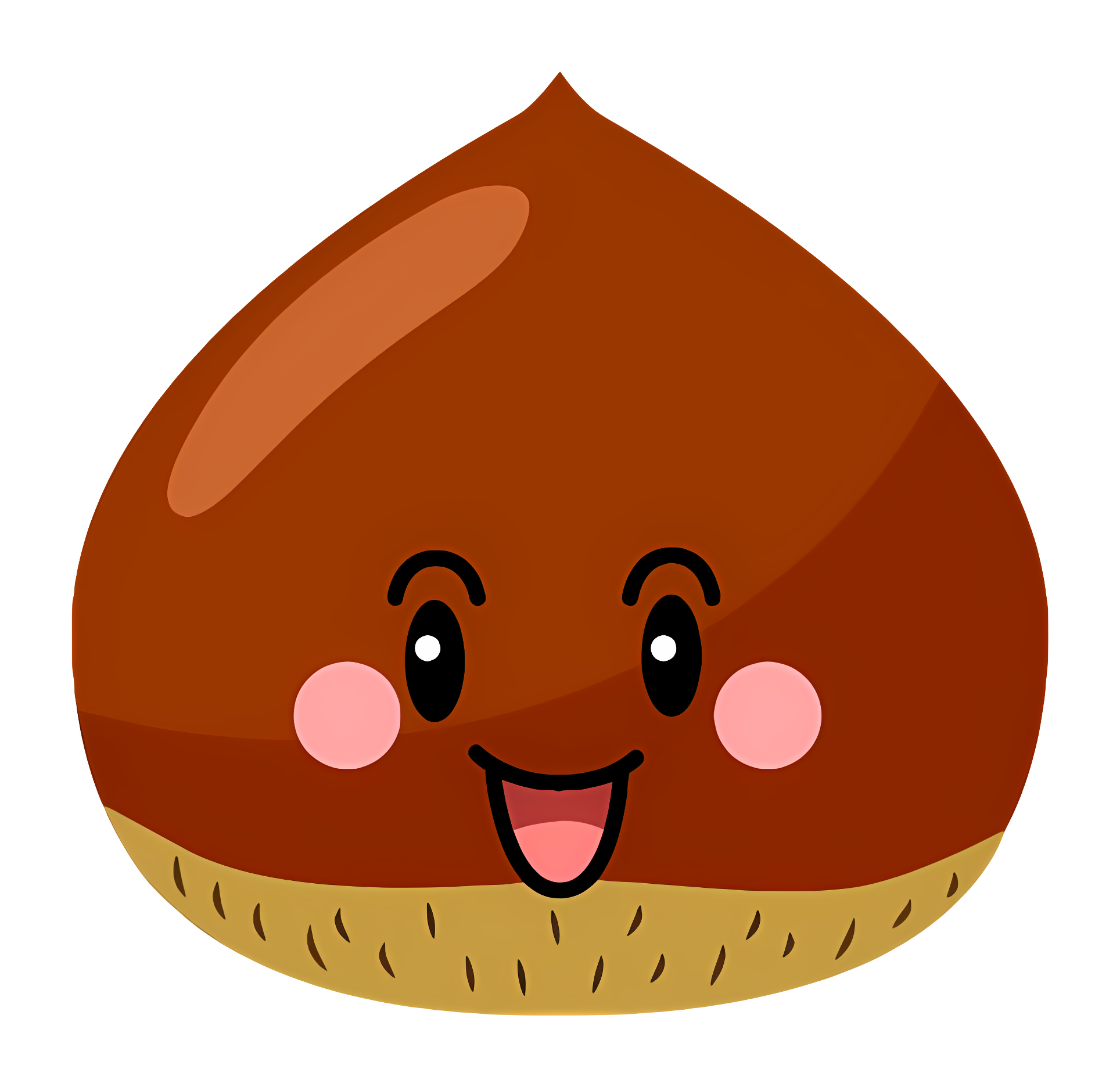 Cute and funny acorn cartoon with hat Clipart