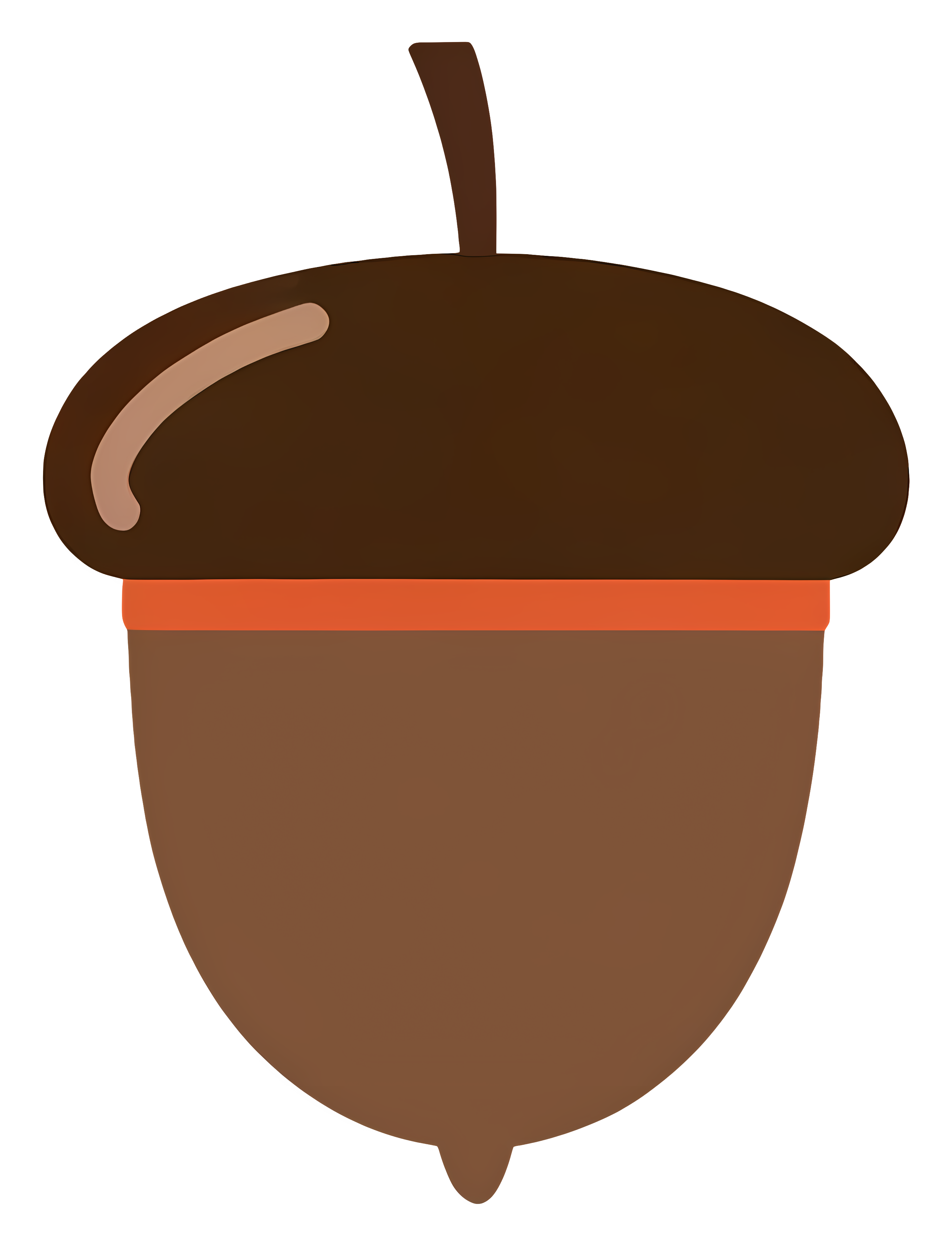 Acorn: small brown fruit of nut tree Clipart