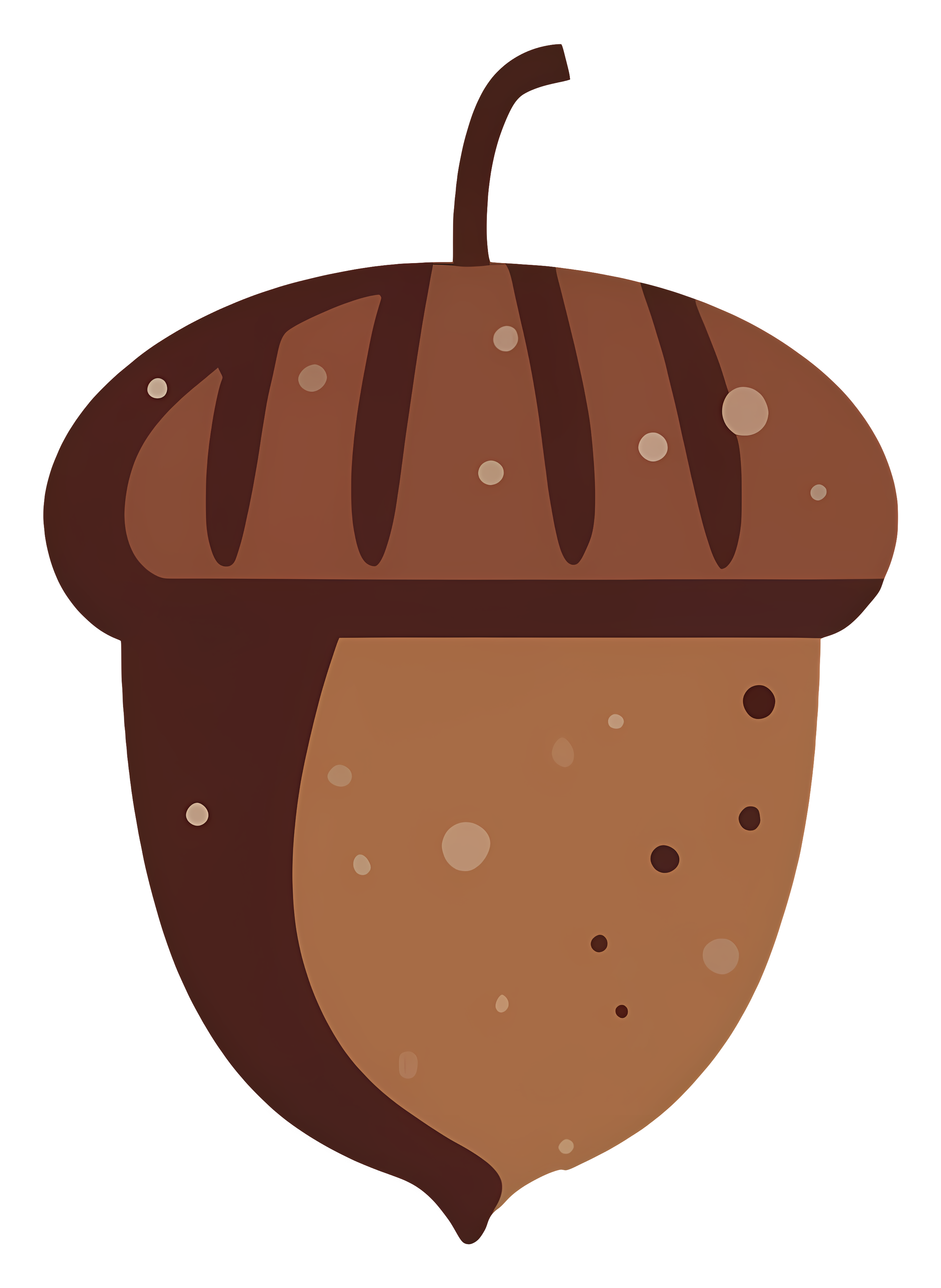 Brown oval object with small surface dots Clipart