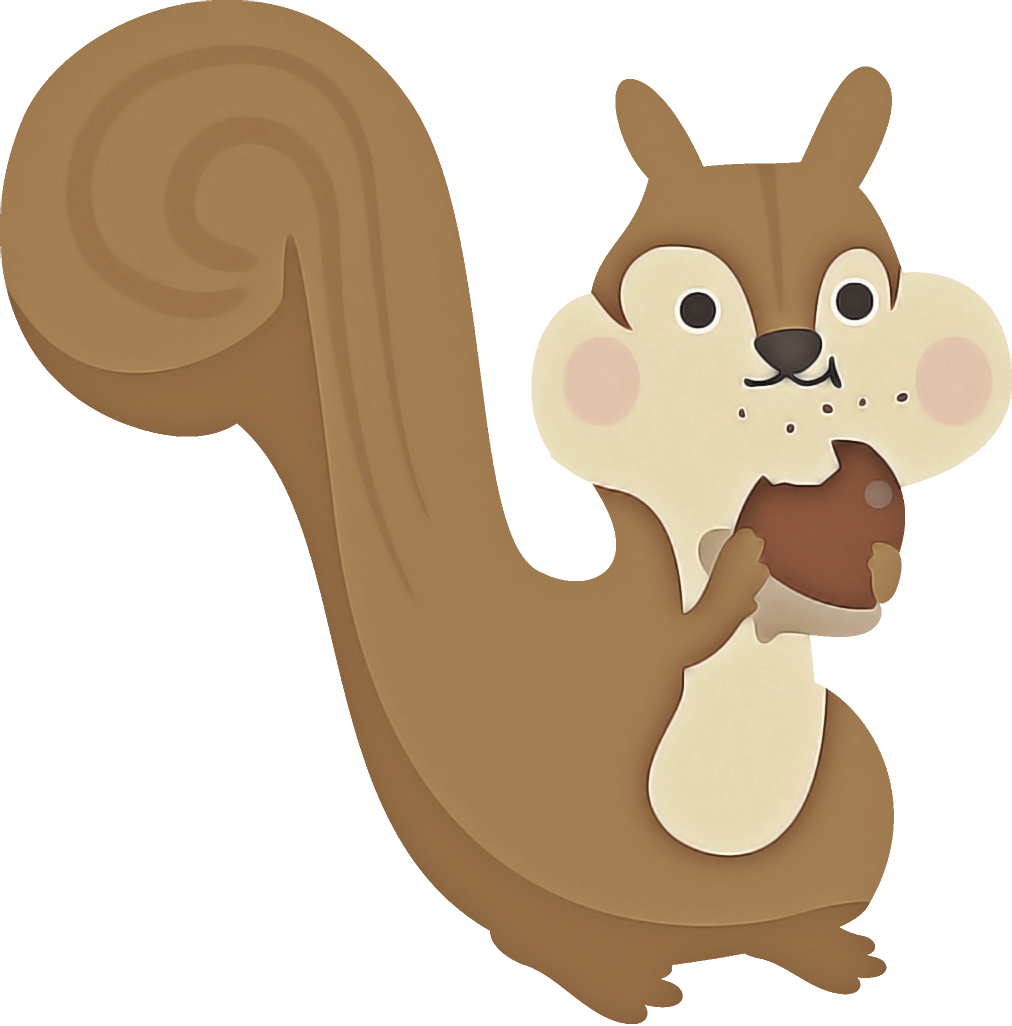 Squirrel autumn acorn Clipart