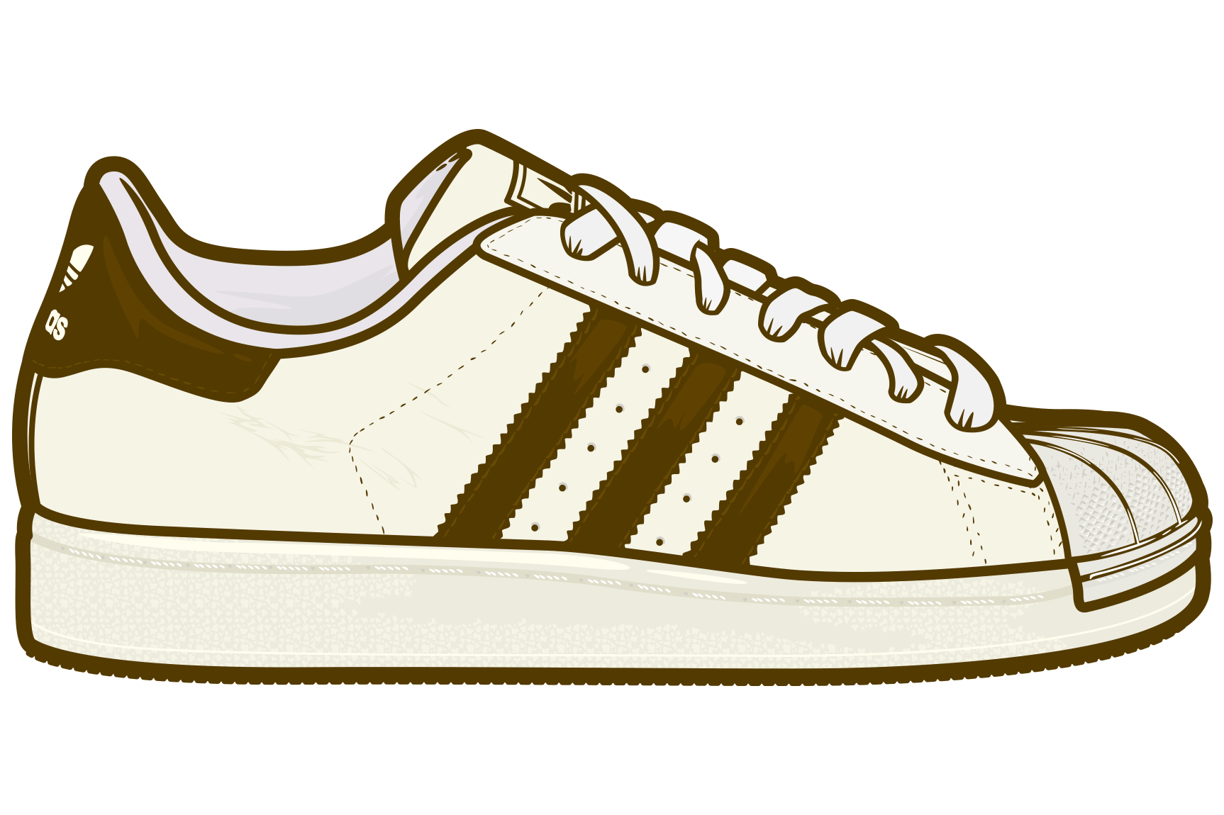 Adidas Mens Superstar Footwear Clipart