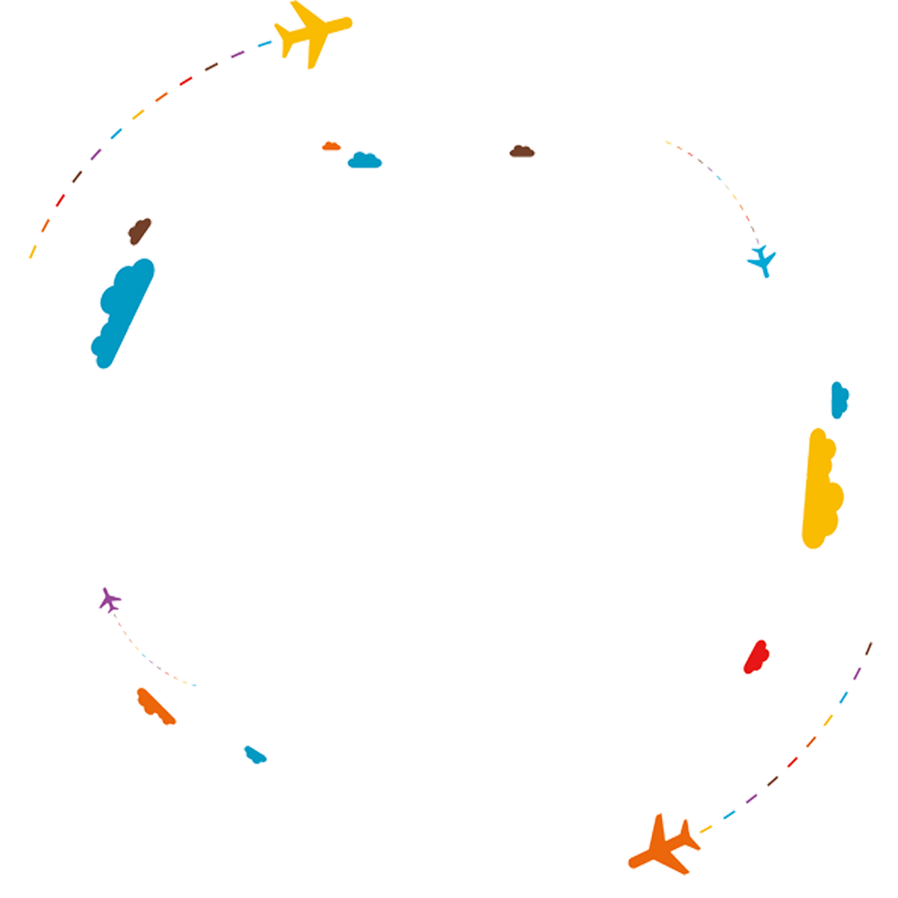 Travel Blue Background Clipart