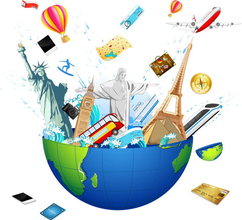 Travel Flat Background Clipart