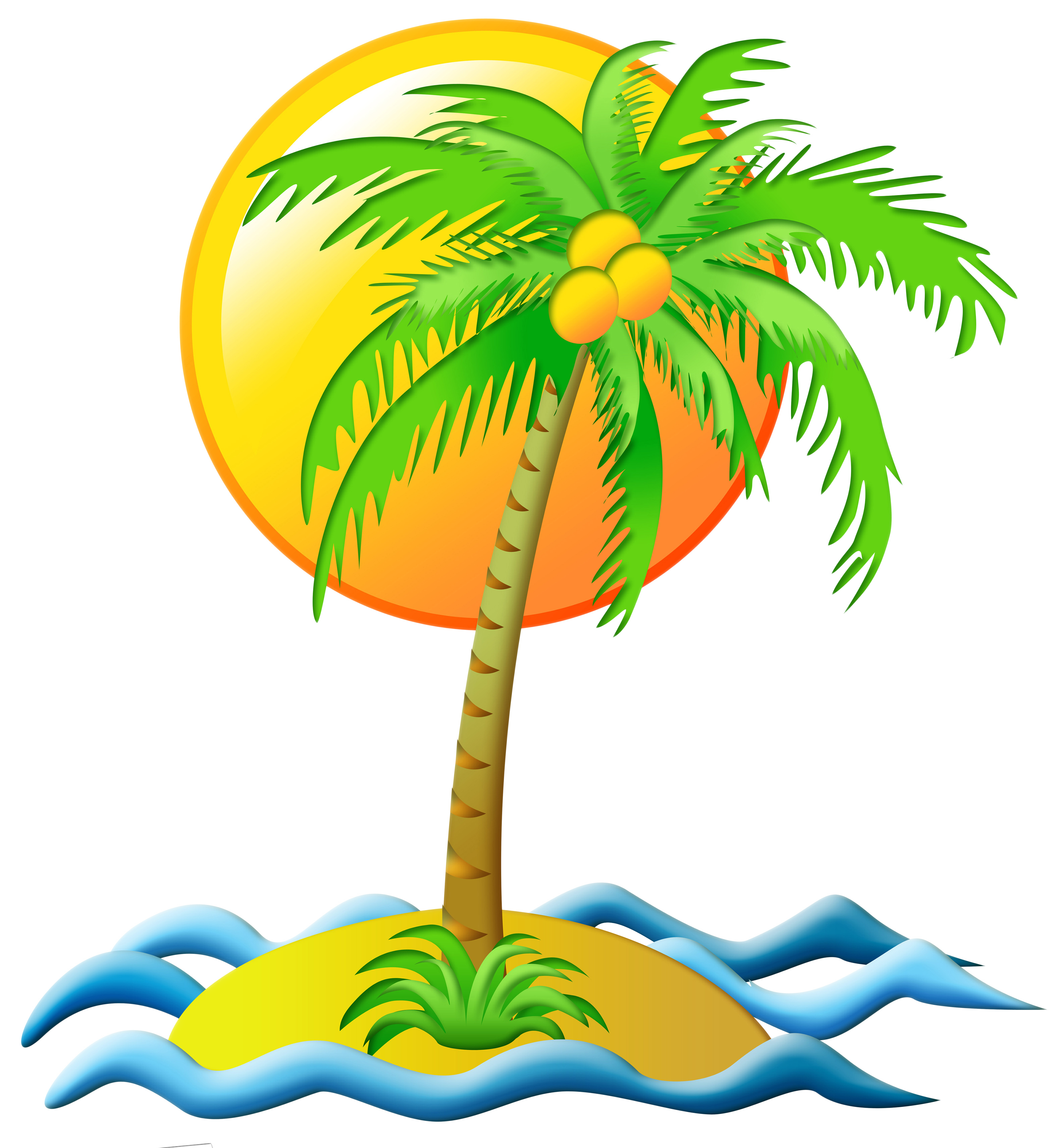 Coconut Tree Cartoon Clipart