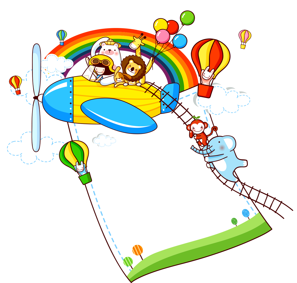 Airplane Cartoon Clipart