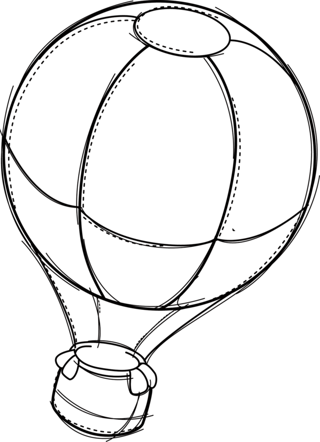Balloon Black And White Clipart