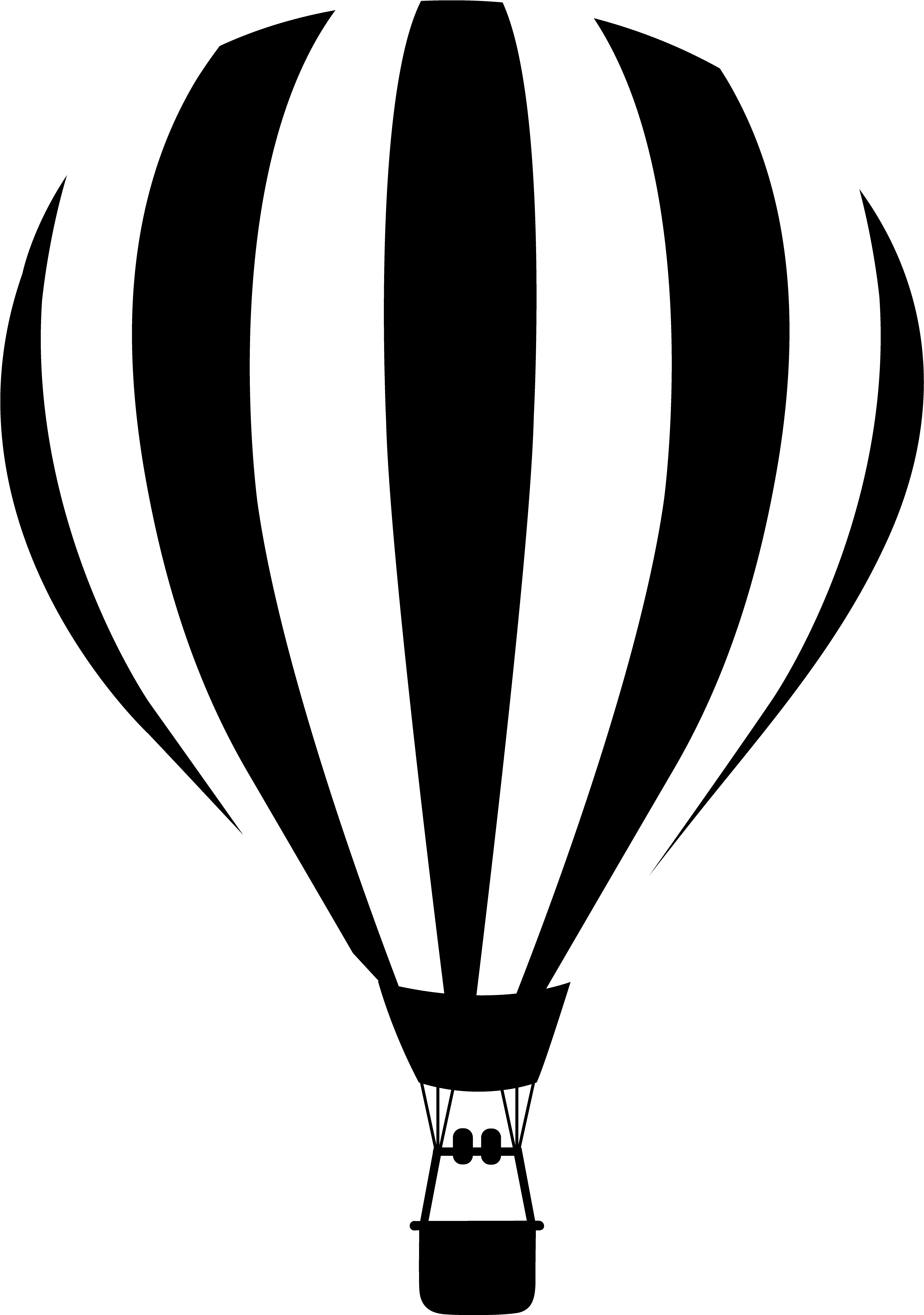 Hot Air Balloon Silhouette Clipart