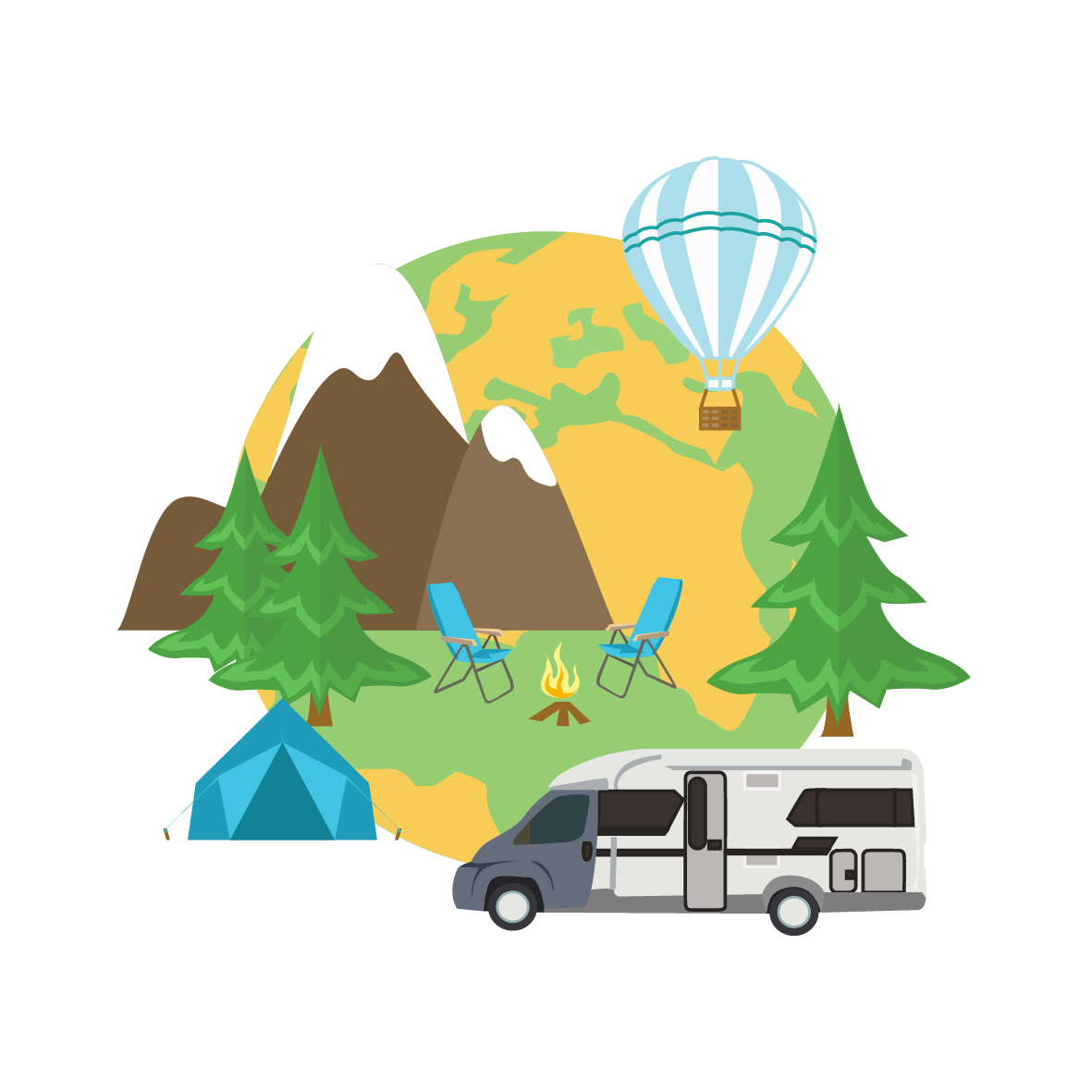 Travel Flat Design Clipart