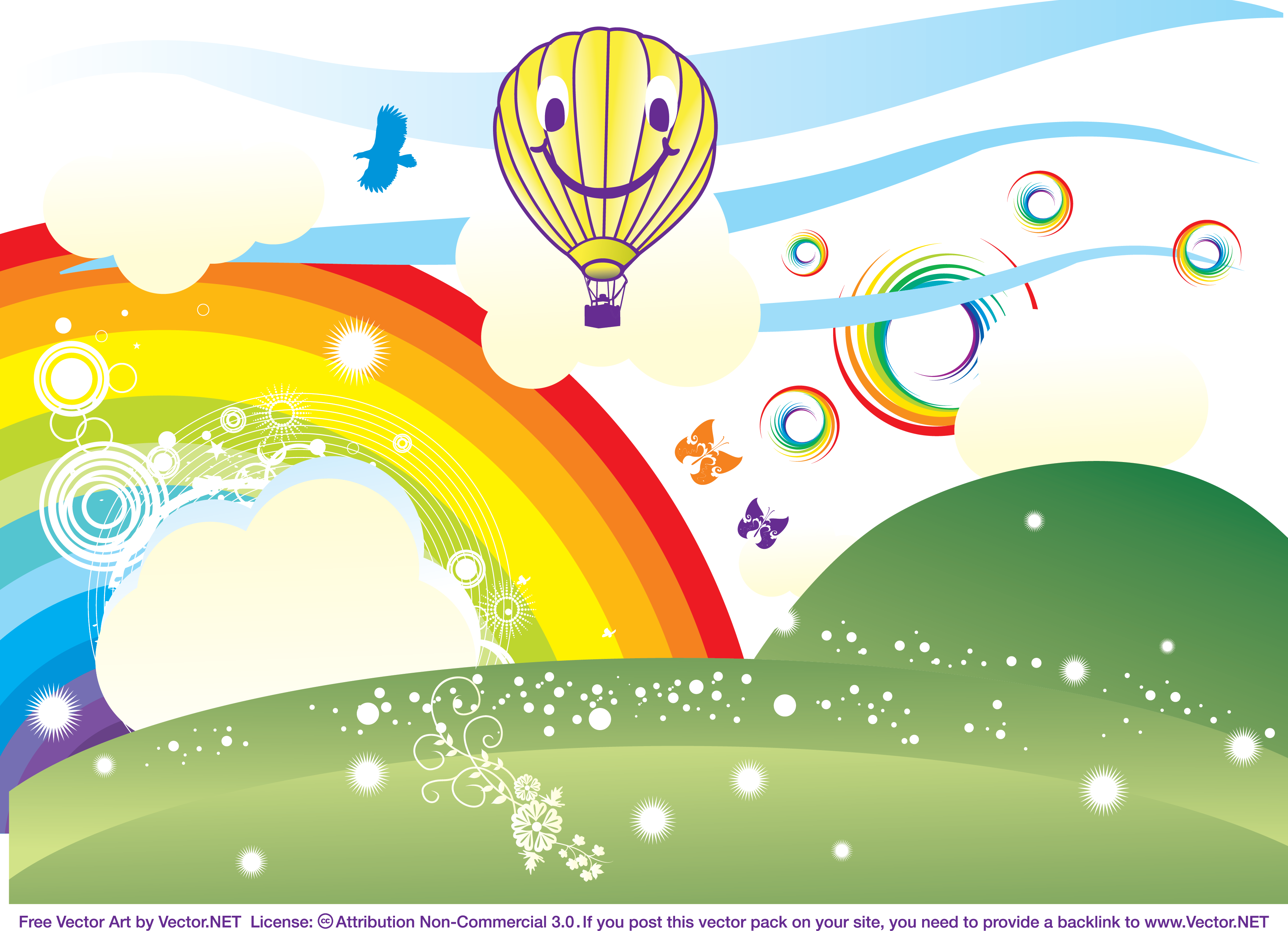 Rainbow Color Background Clipart