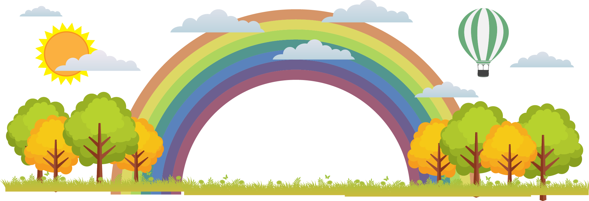 Rainbow Color Background Clipart