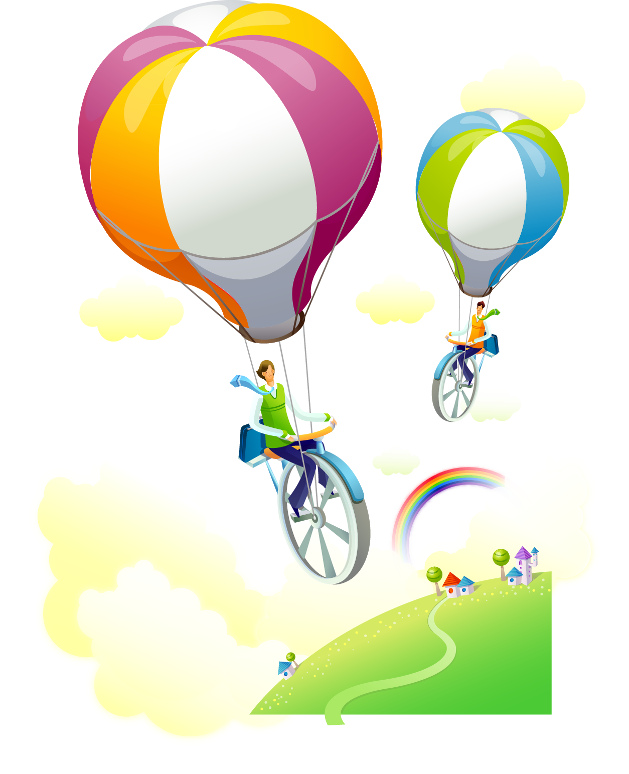 Hot Air Balloon Cartoon Clipart
