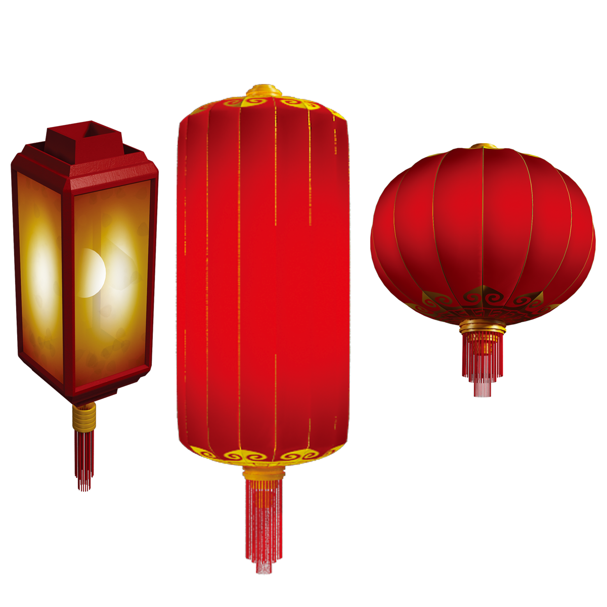 Chinese New Year Red Background Clipart