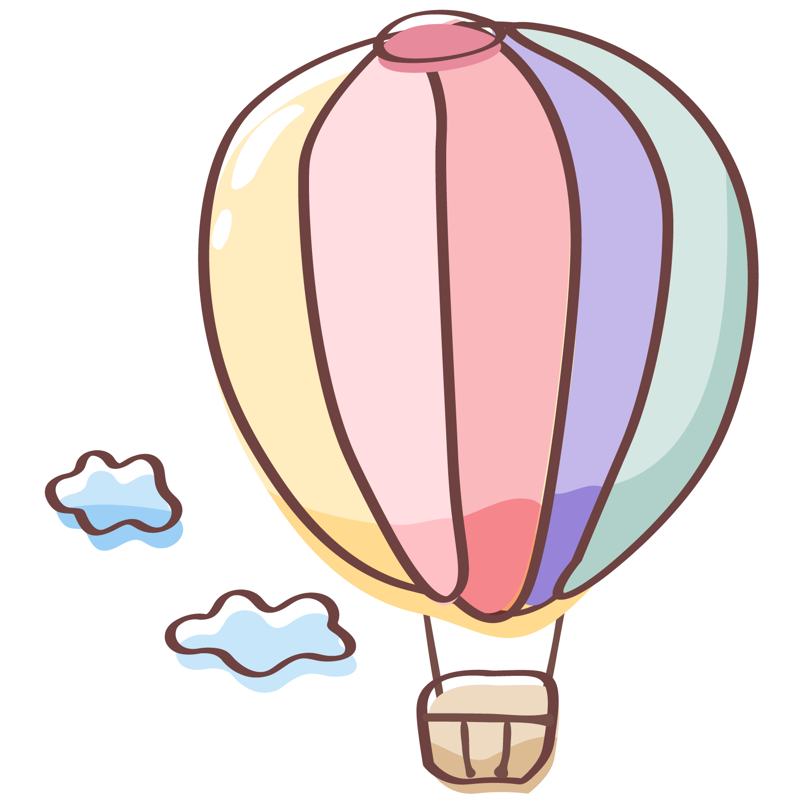 Hot Air Balloon Cartoon Clipart