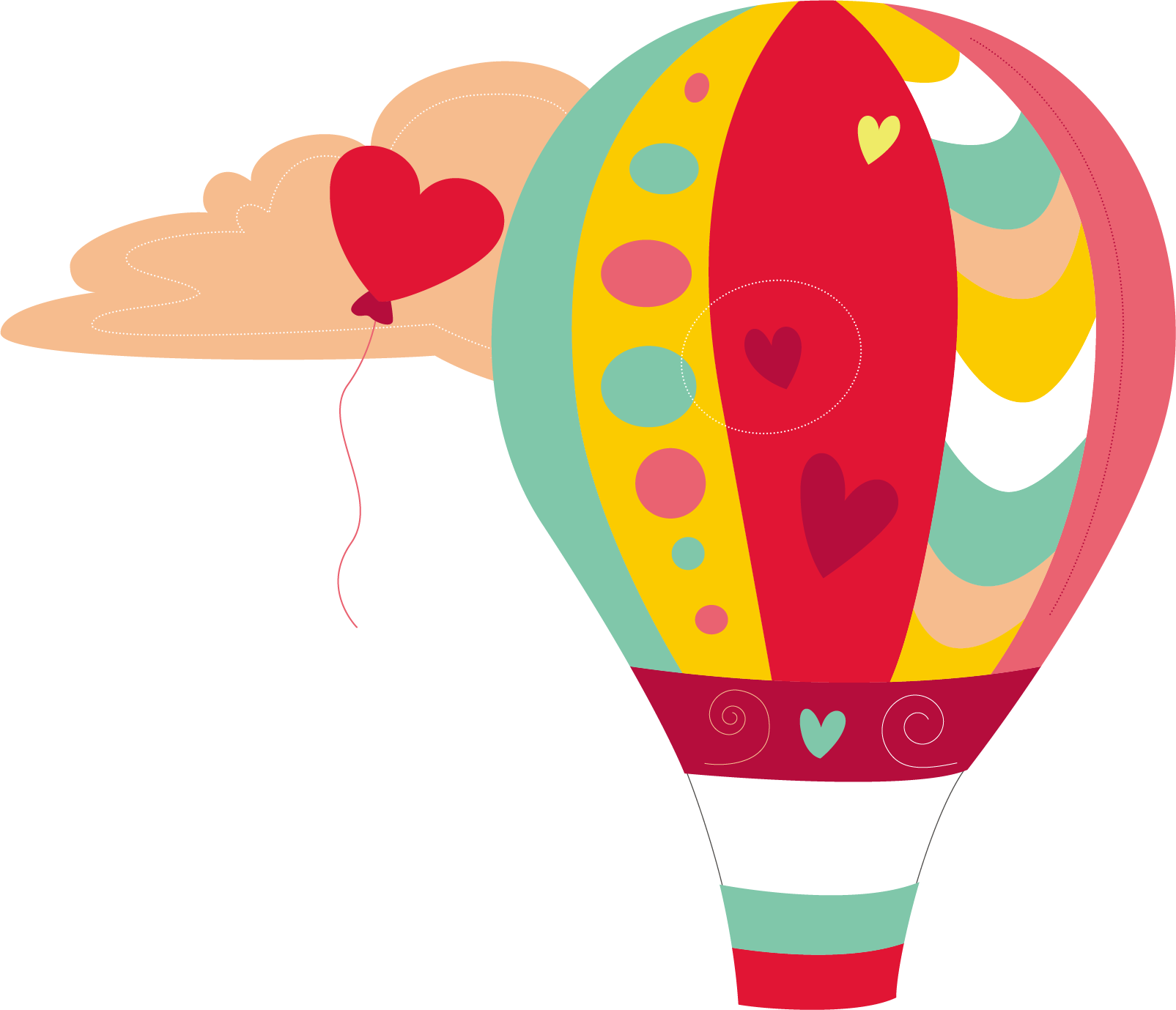 Hot Air Balloon Cartoon Clipart