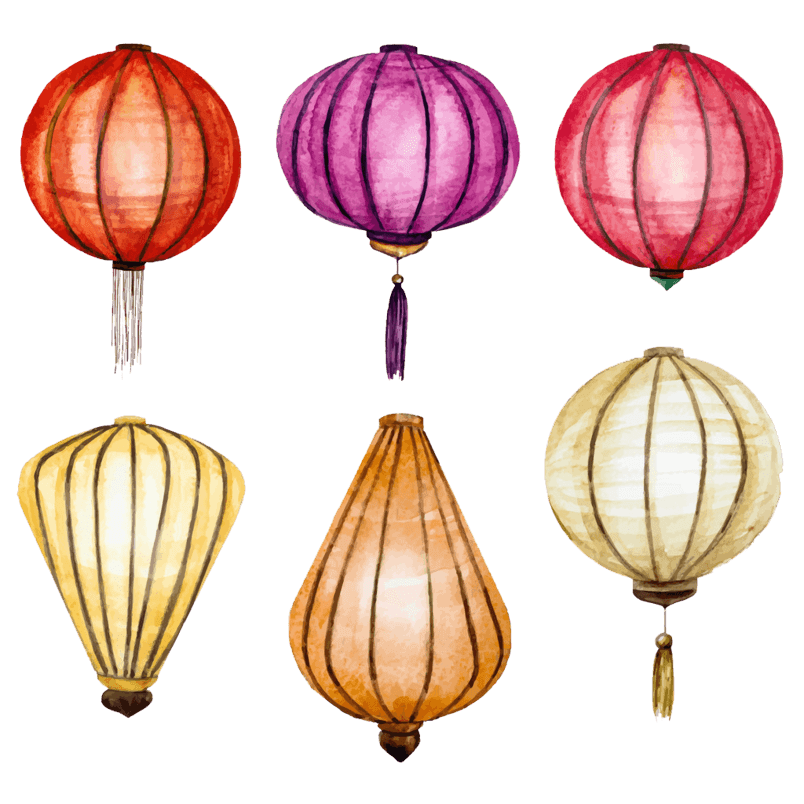 Chinese New Year Watercolor Clipart