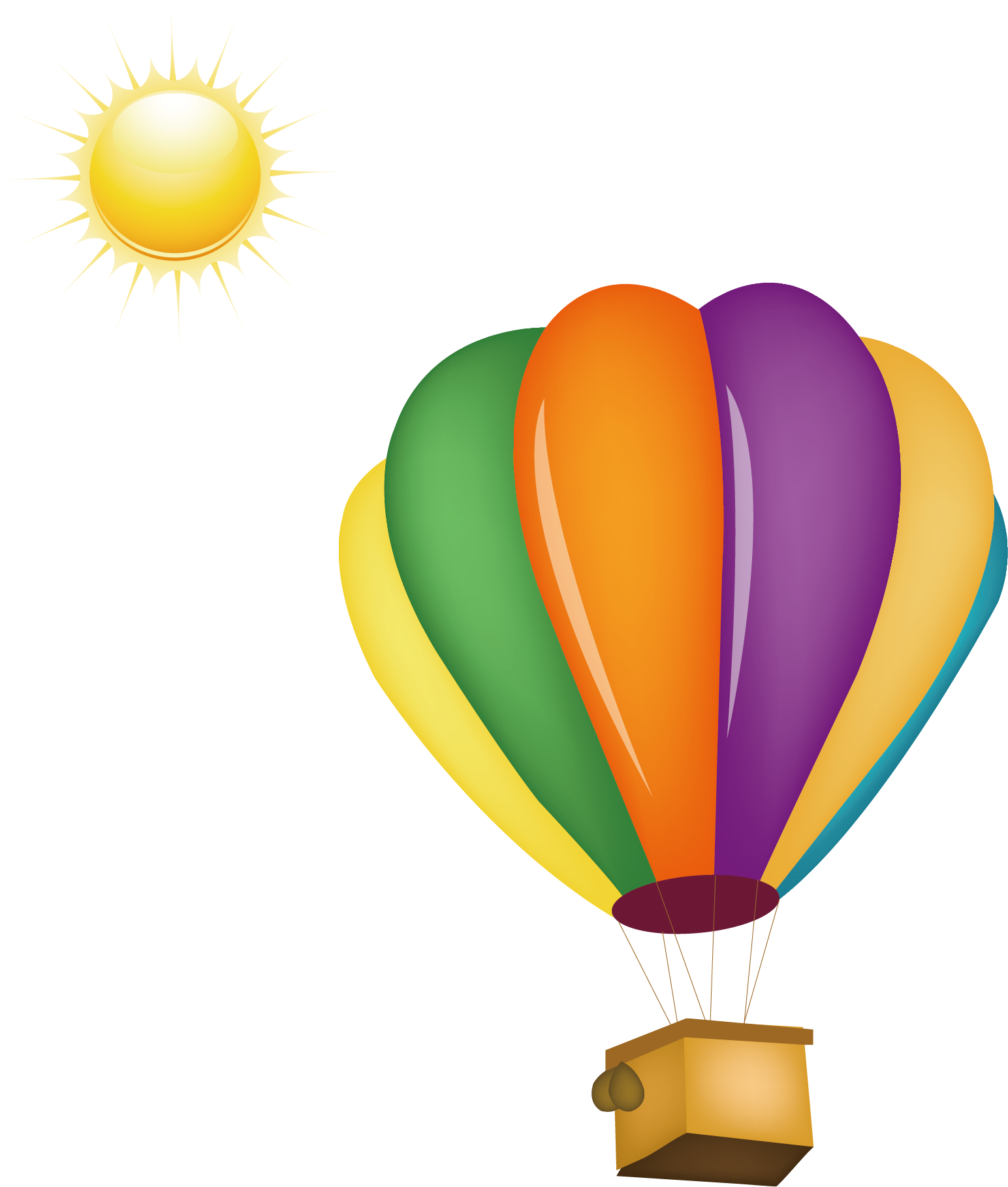 Hot Air Balloon Cartoon Clipart