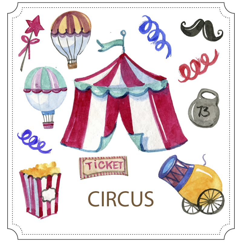 Watercolor Party Clipart
