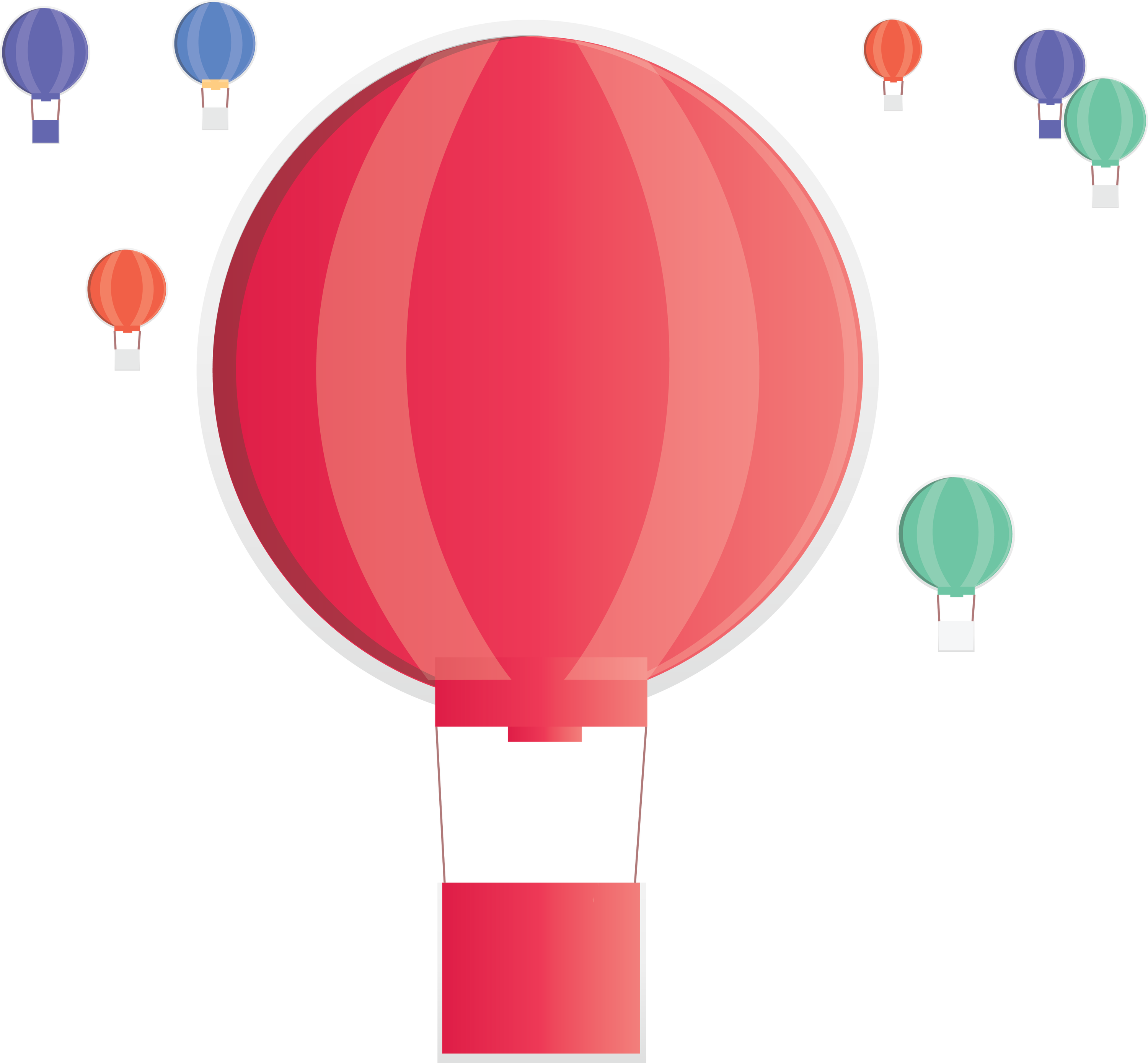 hot air balloon floating Clipart