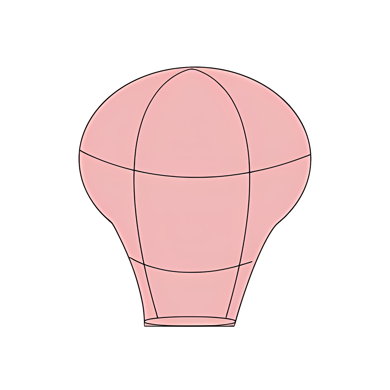 Pink hot air balloon with propane burner Clipart