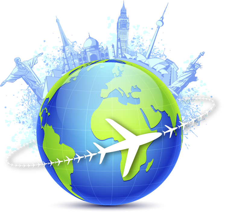 Travel World Map Clipart