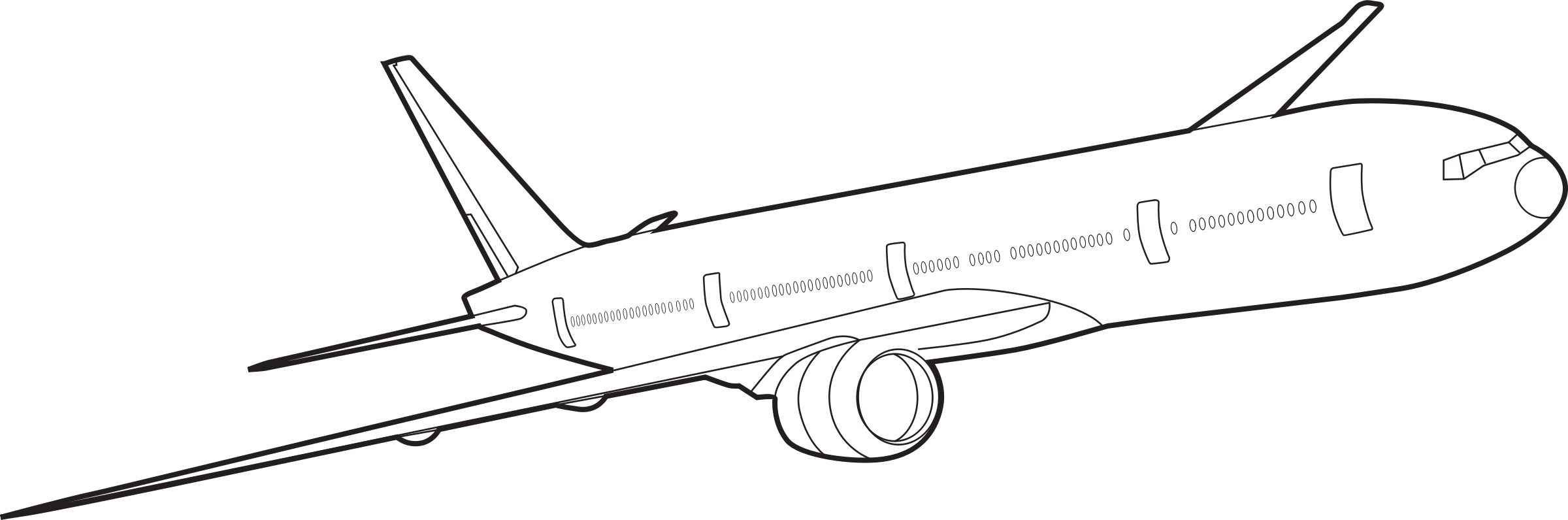 Airplane Drawing Clipart