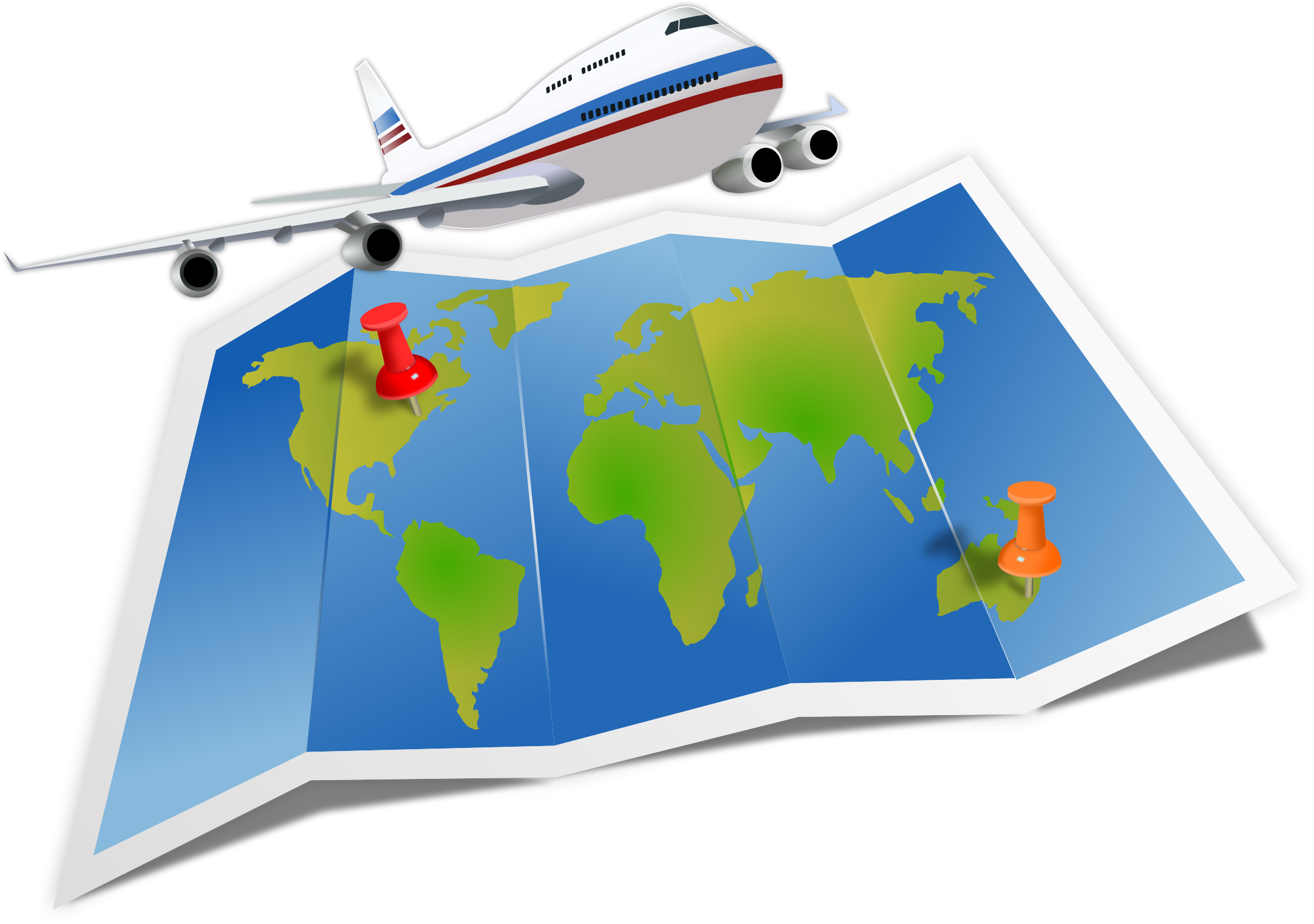 Travel World Map Clipart