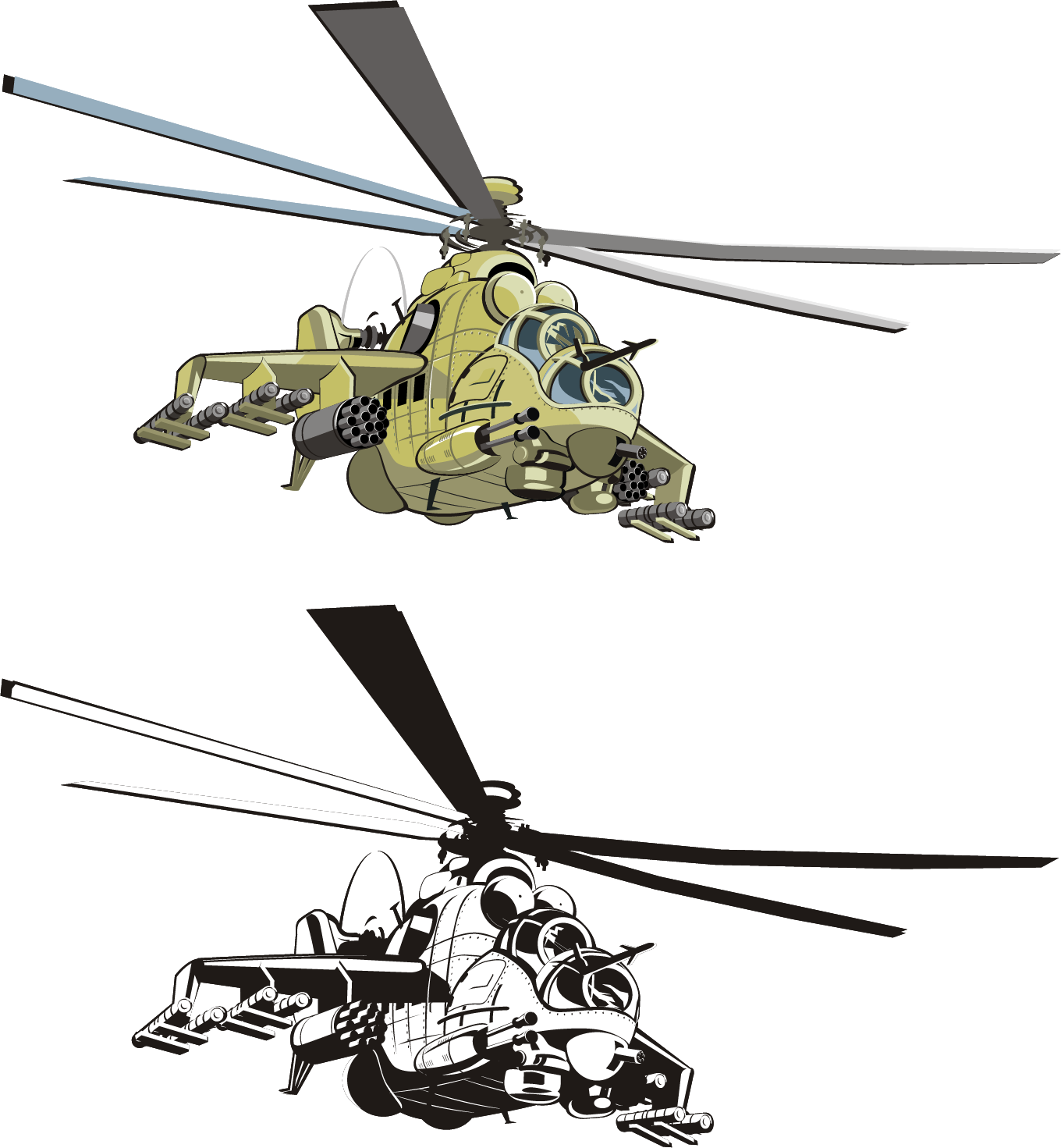 Helicopter Cartoon Clipart