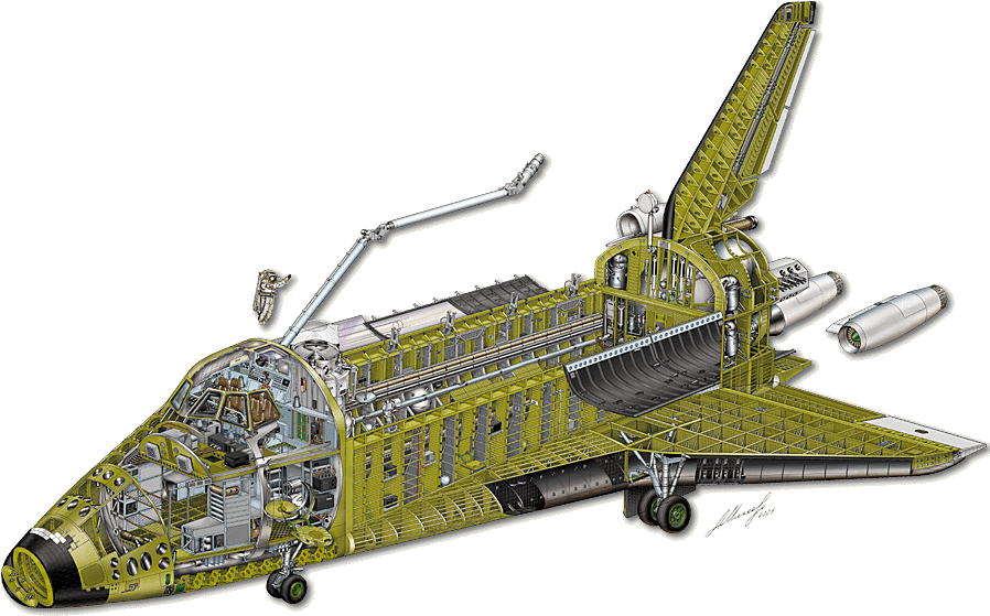 Space Shuttle Background Clipart