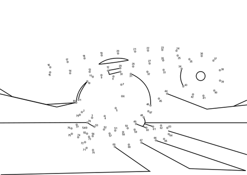 Helicopter Connect The Dots Clipart