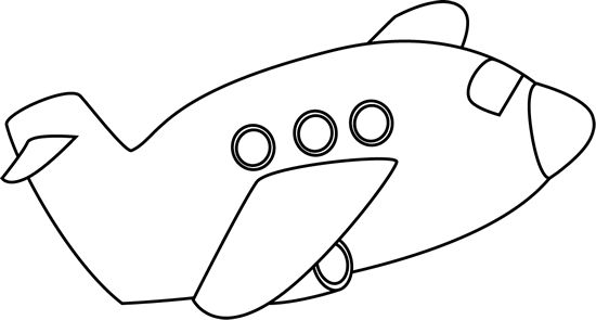 Airplane Black And White Com Hd Image Clipart