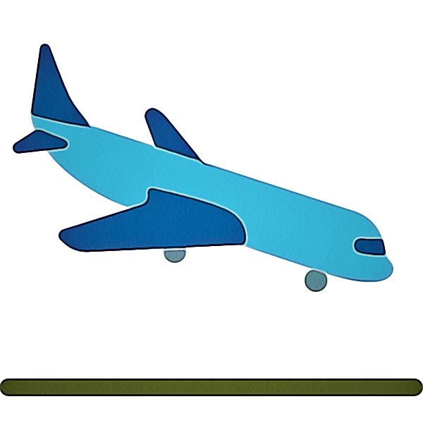Airplane Emoji Transparency Landing Air travel Clipart