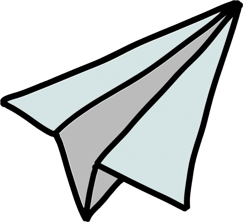 Paper Airplane Drawing Clipart