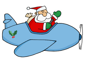 Santa On Airplane Dromfcg Top Free Download Clipart