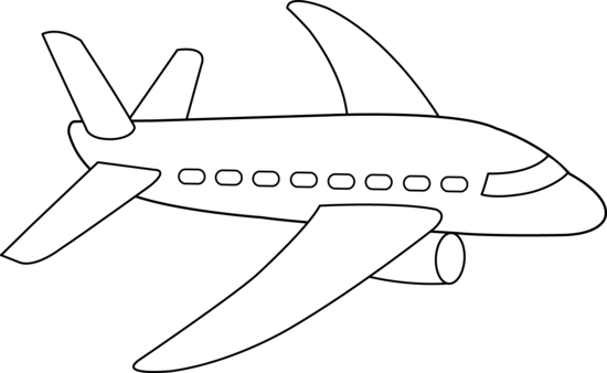 Airplane Coloring Page Free Download Clipart
