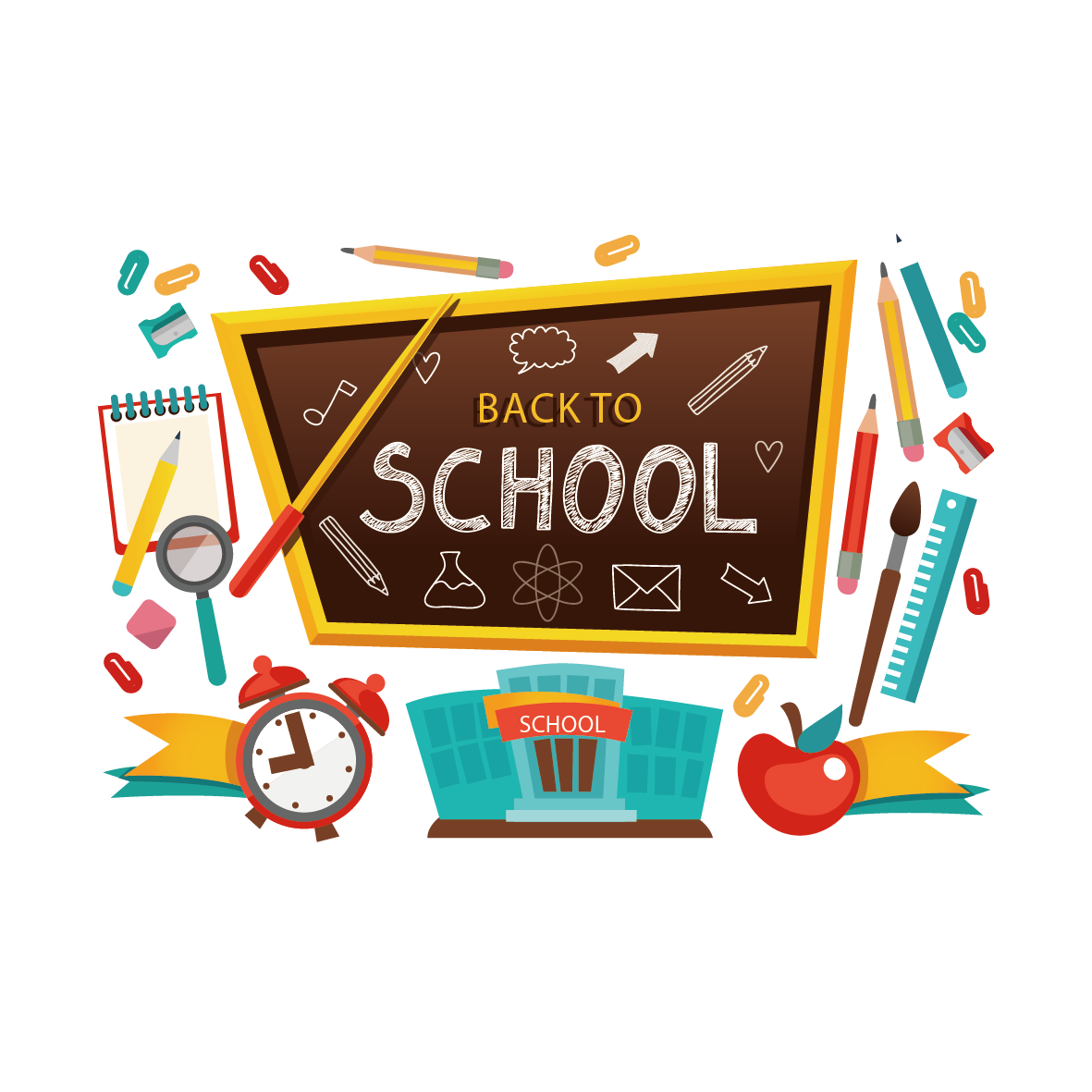 Back To School Education Background Clipart