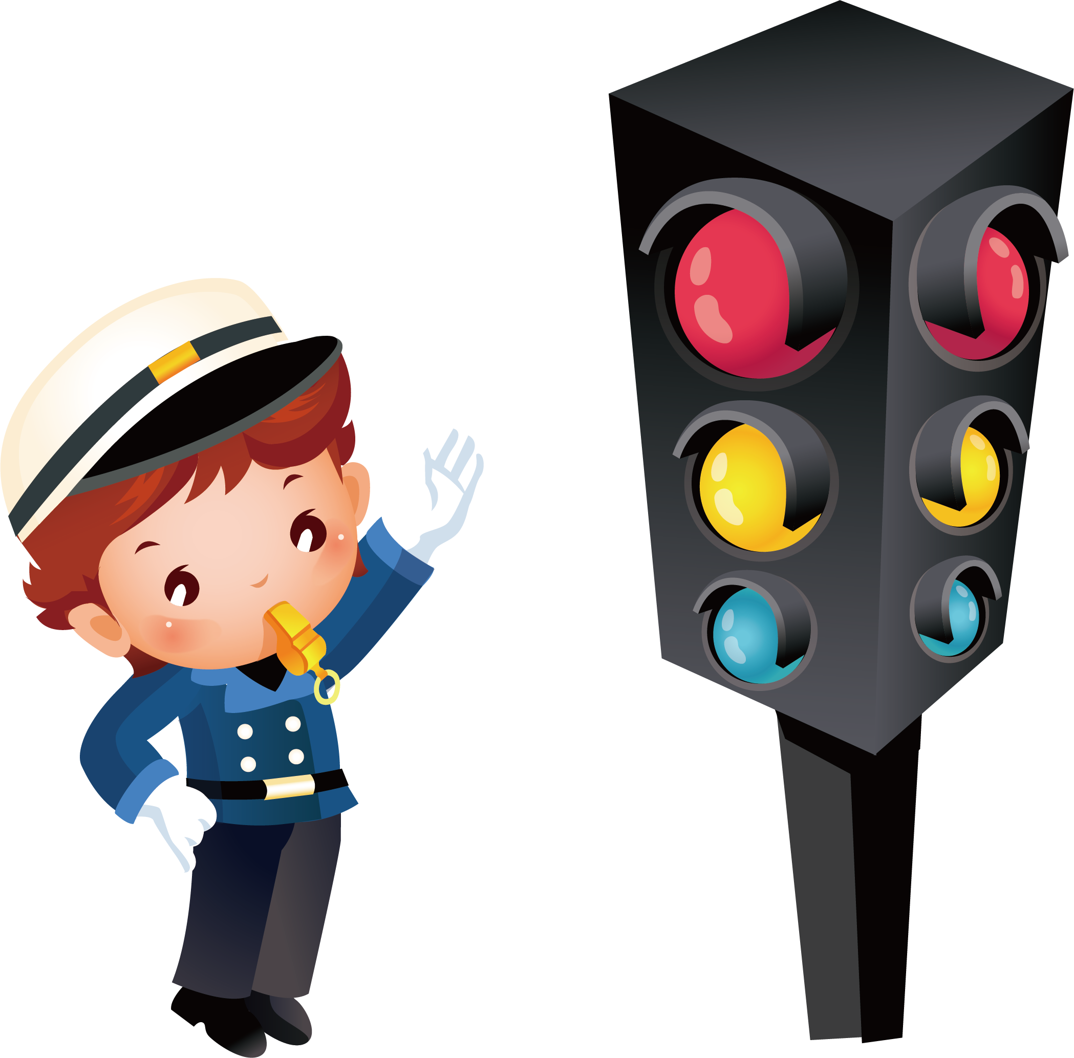 Traffic Light Cartoon Clipart