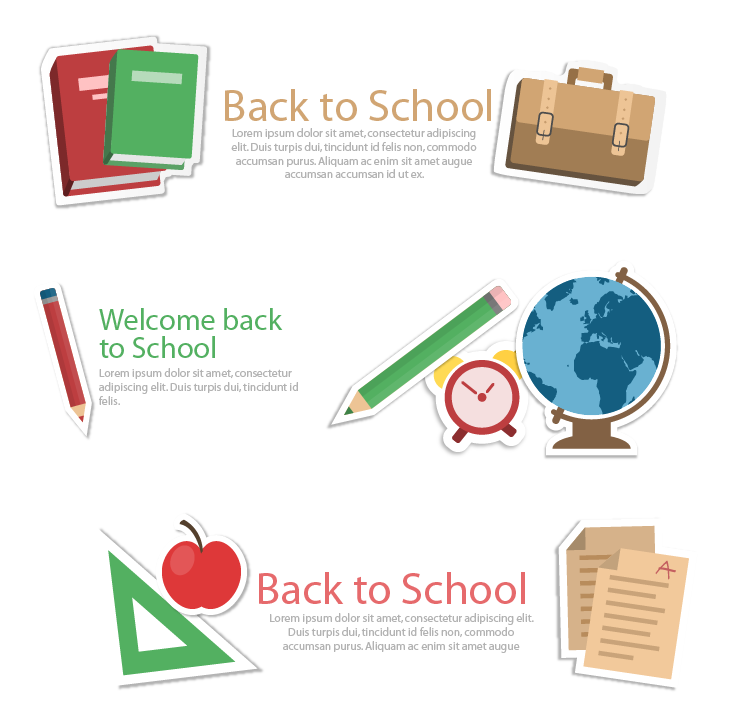 Back To School Banner Design Clipart