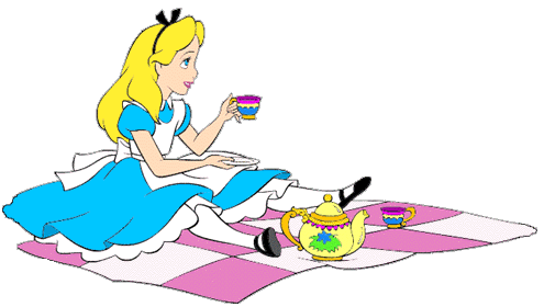 Alice In Wonderland Tea Party Kid Clipart