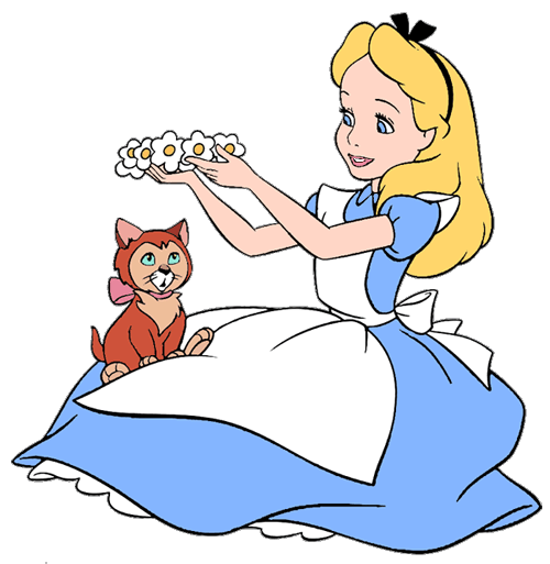 Alice In Wonderland Alice And Dinah Images Clipart