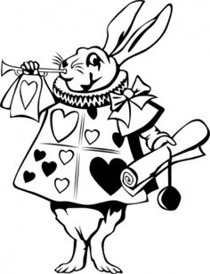 Alice In Wonderland Card Men Vector Clipart